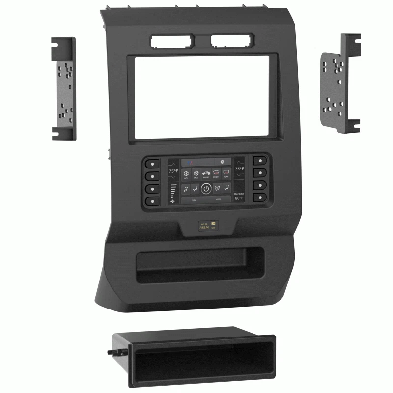 METRA 99-5834CH STEREO TURBOTOUCH DASH KIT for 2015-2022 FORD F-150/250/350/450 - Image 1 of 3
