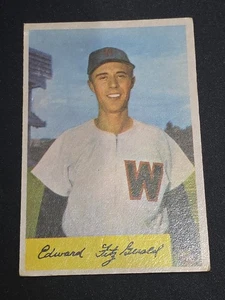 Bowman Ed Fitz Gerald 1954 #168 Washington Senators - Imagen 1 de 2