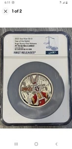 2023- Niue- Year Of The Rabbit- 3 oz- Bugs Bunny-NGC- PF70UC- First Releases - Picture 1 of 2