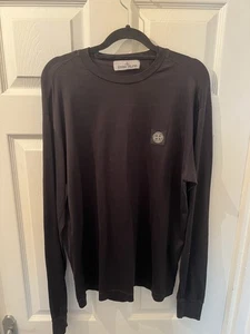 Stone Island Black Long Sleeve T-Shirt Size Large - Picture 1 of 5