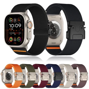 Correa deportiva elástica de nailon para Apple Watch 10 9 8 7 SE 44/45/46/49 mm Ultra 2 - Imagen 1 de 32