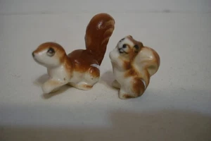 Miniature Porcelain Squirrel Figurines for Display or Decoration - Picture 1 of 15