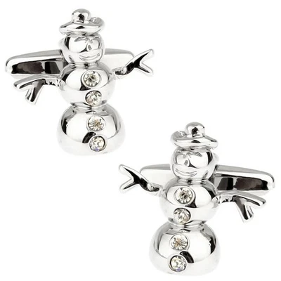 14K White Gold Plated 925 Silver 0.50Ct Round Lab Created Diamond Women Cufflink - Image 1 of 4