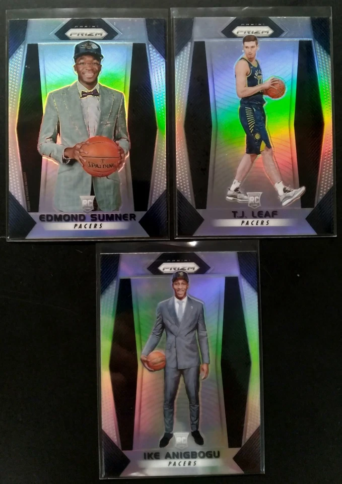 2017-18 Panini Prizm Edmond Sumner T.J. Leaf Ike Anigbogu Pacers Silver Prizm RC - Image 1 of 1