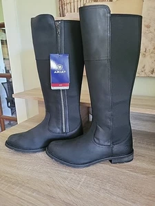 Botas altas hasta la rodilla impermeables Ariat Sutton H20 para mujer negras talla 10 - Imagen 1 de 9