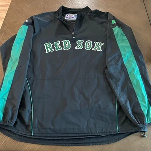 Boston Red Sox 2008 St. Patrick's Day Einbaum Pullover 2XL Majestic schwarz grün - Bild 1 von 10