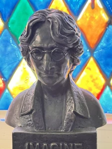 Original LE Rare HTF John Lennon “Imagine” Allen Curran Signed Bronze Bust 1984 - Picture 1 of 14
