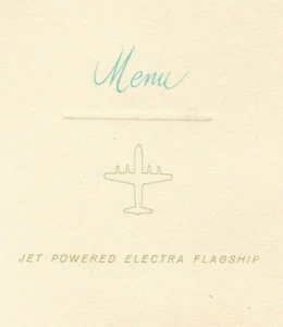 1960s American Airlines Electra Flagship Menu-Lockheed L-188 Propjet - Aviation - Picture 1 of 5