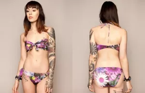 Drop Dead - Floral swimwear set of two Bmth Oliver Sykes Emo - Picture 1 of 1