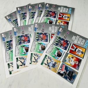 Foglio ricordo Fleer Super Bowl XXVI 1991 - John Elway Barry Sanders - Lotto di 9 - Foto 1 di 5