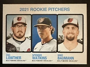 2022 Topps Heritage Rookie Pitchers LOWTHER WATKINS BAUMANN #72 Orioles - Picture 1 of 2