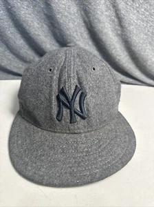 New Era American League Gray Fleece Yankees Men's Soft Cap 7 55.8 Cm - Picture 1 of 9