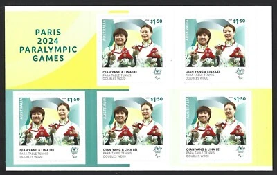 2024 Paris Paralympic Table Tennis S/A Stamp Sheet of 5:Muh - image 1 of 2