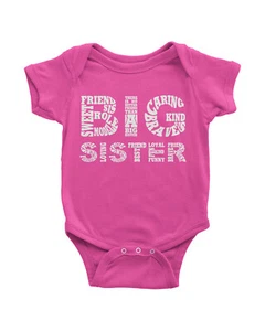 Big Sister Typography Infant Bodysuit Birthday Gift Idea - Picture 1 of 14
