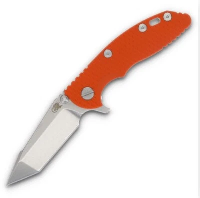 Hinderer XM-18 3.0″ Harpoon Tanto - Orange G10, Stonewash Ti - NEW - Image 1 of 2