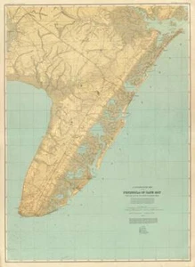 Affiche - Cape May NJ Carte Vintage (1888) - Photo 1 sur 20