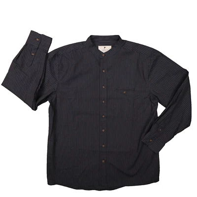 Camisa abuelo Lee Valley Ireland para hombre azul marino a rayas talla grande nueva con etiquetas Foto 1 de 4