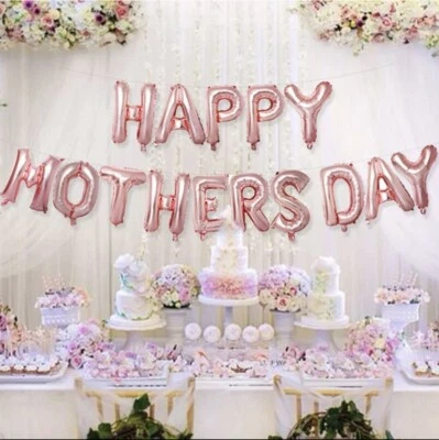 Happy Mothers Day Balloons Mothers Day Banner 16” Inch Foil Balloon Letters NEW - Image 1 of 4