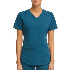Scrubstar Women's Ultimate Stretch Twill Criss Cross V-Neck Scrub Top Size XS - Picture 1 of 4