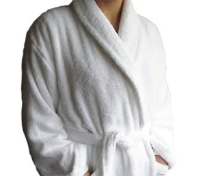 WHITE HOTEL QUALITY 100% COTTON TERRY BATHROBES FREE SIZE XL 450 & 500GSM - Picture 1 of 2