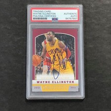 2012-13 Panini Basketball #172 Wayne Ellington Signed Card AUTO PSA Slabbed Cava