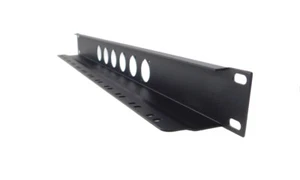 1U Procraft Cable Management Rack Panel W/Tie-down Shelf Punched for 6 XLR's - Picture 1 of 4