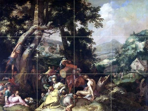 Kunst Abraham Bloemaert Baptist Wandbild Keramik Backsplash Dekor Fliese #2350 - Bild 1 von 1