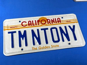 Placa de licencia de tocador de California TM N TONY (Tom Mix & Tony) estrella de cine de la era silenciosa - Imagen 1 de 5