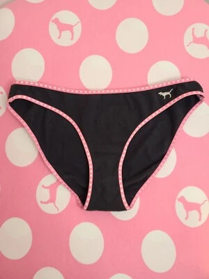Braguita de bikini con ribete punteado rosa Victoria's Secret rara de colección talla pequeña Foto 1 de 4