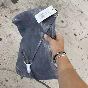 hobo NWT Ziggy Navy Linen crossbody convertible bag W/exterior pocket G45 - Picture 1 of 4