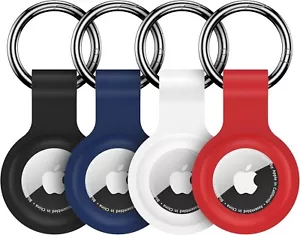 4 Pack AirTag Holder Keychain, Silicone Case with Key Ring for Apple iTag GPS - Picture 1 of 6