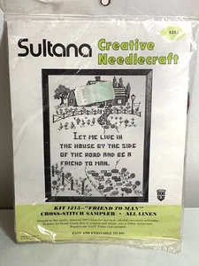 Vintage Cross Stitch Kit Friend to Man Sultana 1215 Lee Wards Sealed.        C1 - Picture 1 of 4