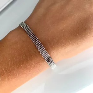 New Sterling Silver 925 Tennis Bracelet Gift for Women - Picture 1 of 5
