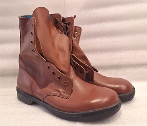 NUEVO ORIGEN ISRAELÍ FDF EJÉRCITO ZAHAL MILITAR ROJO CUERO BOTAS ZAPATOS PARACAIDISTAS 44 - Imagen 1 de 11