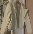 Old Navy Faux Leather White Jacket Coat New Womens Large 42” Chest