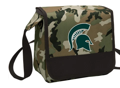 Michigan State Camo Lunch Bag Cooler Lunchbox Bags COOL MESSENGER BAG STYLE! Cover