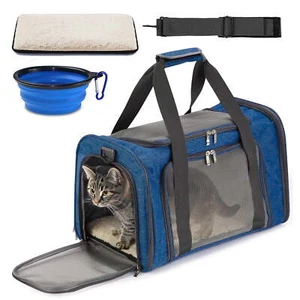 Pet Travel Backpack, for Cats & Small Dogs, Ideal for Long Journeys,Blue - Picture 1 of 7
