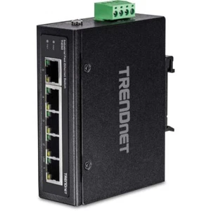 TRENDnet TI E50 5 Port Industrial Unmanaged Ethernet Switch DIN Rail Mount - Picture 1 of 11