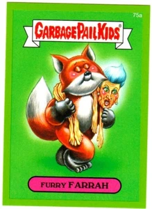 Tarjeta adhesiva Garbage Pail Kids Serie 2 Green Border 2014 -FURRY FARRAH- #75a - Imagen 1 de 1