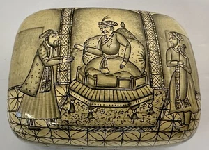 Kashmiri Hand Painted Mughal Box - Picture 1 of 13