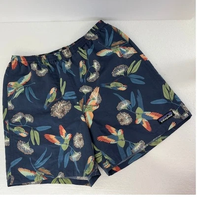 Pantalones Cortos Patagonia Baggies Para Hombre Talla XS Forrados Bañador Azul Loro Floral Foto 1 de 4