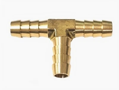 1/4" Three Way Brass Hose Barb Tee H8 - Image 1 of 3