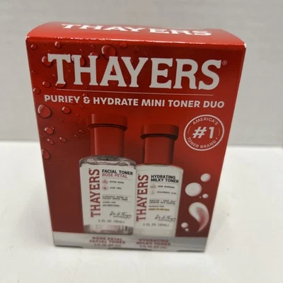 Mini tónico facial y tónico lechoso Thayers Purify & Hydrate 3 fl oz cada uno Foto 1 de 4