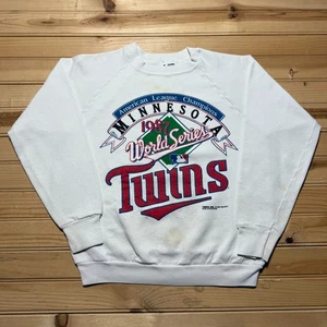 Vintage 1987 Minnesota Twins MLB American League Champions Sweatshirt USA Medium - Picture 1 of 12