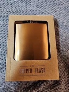 W&P MAS-FLASK Fiaschetta Tascabile in Rame, Antiperdite, Acciaio Inox, Fiaschetta da Viaggio - Foto 1 di 5