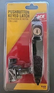 ACE Black Push Button Keyed Latch 5437538   - Picture 1 of 2