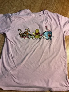 Winnie the Pooh Embroidered Pink Tshirt by Disney Youth M7-9 - Picture 1 of 2