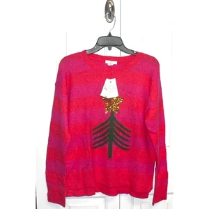 1901 Girls Crewneck Sparkle Sweater in Red Bittersweet Tree XLarge (14/16) $54 - Picture 1 of 4