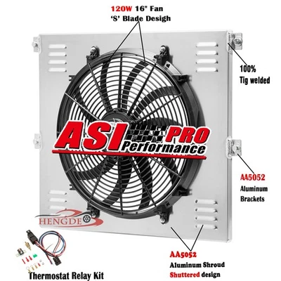 Aluminum Shroud + Relay For 1953-1956 Ford F100 F250 F350 3.5L 3.6L l6 - Image 1 of 4