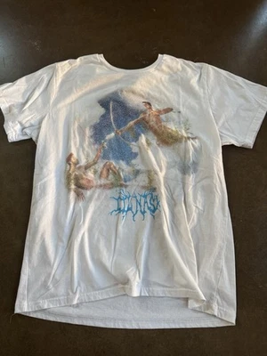 Camiseta blanca Lil NAS X estampado gráfico cuello redondo XXL Hip Hop Rap ropa de calle para hombre Foto 1 de 4